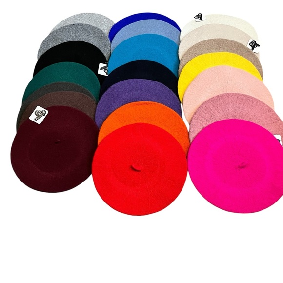 NWT light heather grey Beret available in a rainbow of colors - Picture 3 of 7